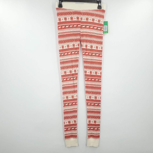 Tipsy Elves Other - Tipsy Elves Red Reindeer Pajama Leggings Thermal M